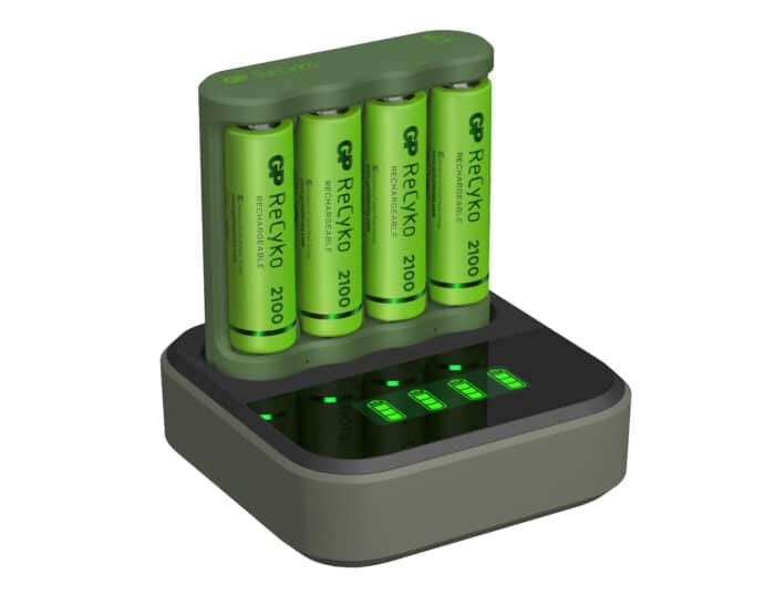 GP ReCyko Everyday Batteriaddare med laddstation + 4st AA 2100mAh